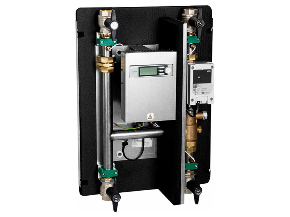 Auch neu: die Systempumpengruppe TacoHeat Smart, die durch integrierte Armaturen, Mischer und Hocheffizienzpumpen einen hohen Vorfertigungsgrad bietet und einen bedarfsgerechten Heizwasserdurchfluss sicherstellt.